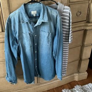 mens American Eagle Demin Shirt & Polo bundle (2)